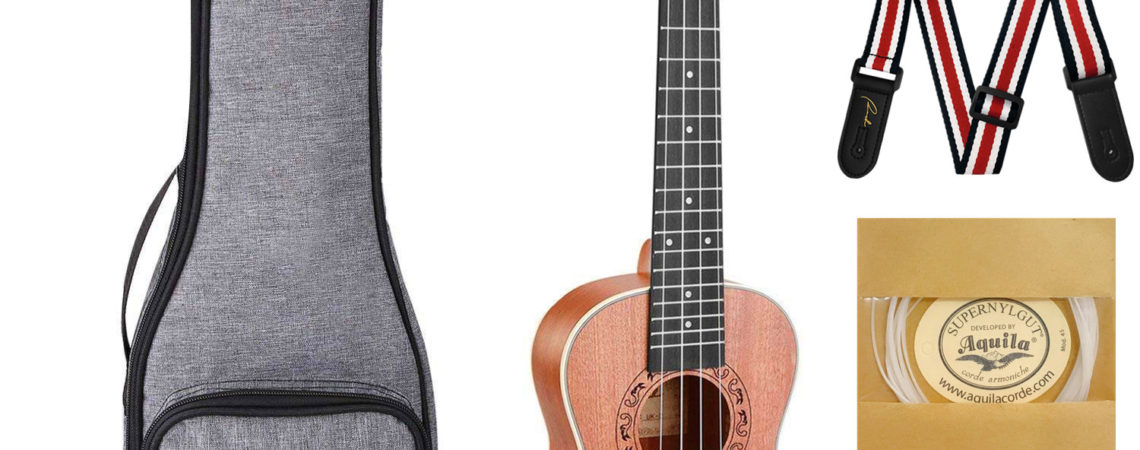 Concert Ukulele Ranch 23 inch Professional Wooden ukelele Instrument Kit With Free Online 12 Lessons Small Hawaiian Guitar Beginner ukalalee Starter Pack Bundle Gig bag&Tuner&Strap&4 Aquila String Set