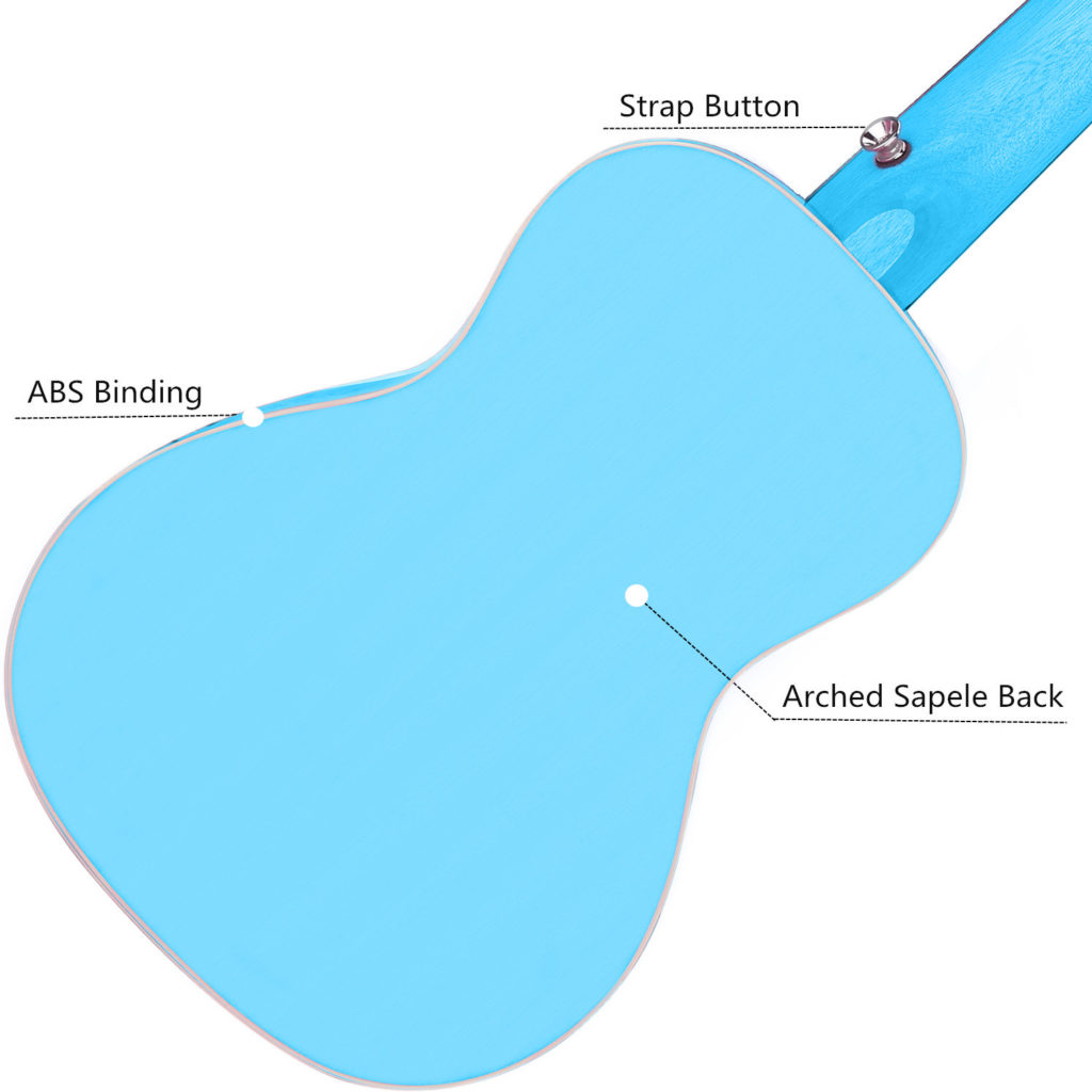 Concert Ukulele for Beginner, Adults Sky Blue, 23 inch