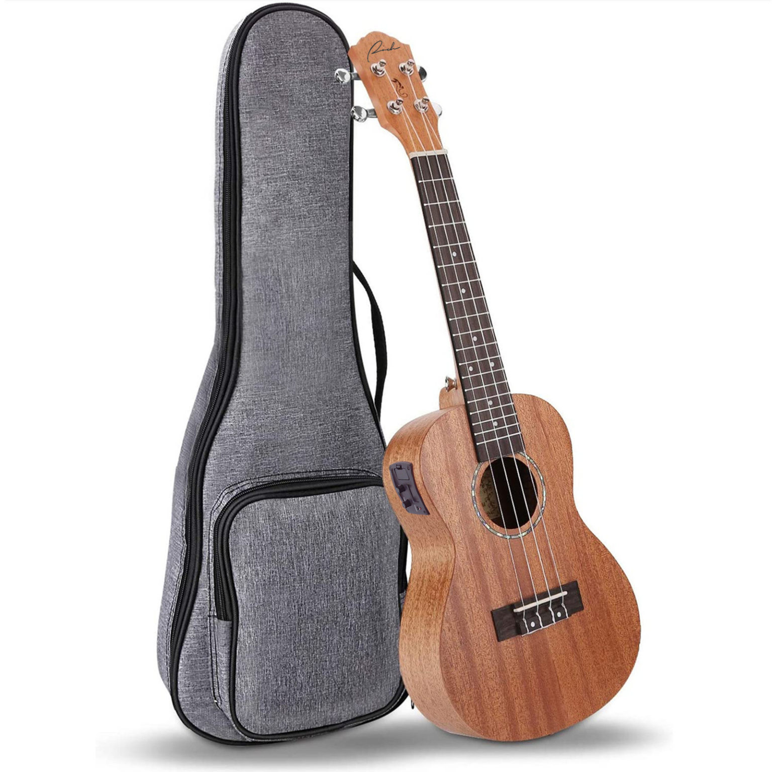 Solid Electric Concert Ukulele w/EQ For Beginner, 23 inch