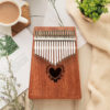 Thumb Piano Ranch Kalimba 17 keys Finger Mbira with 5 Free Lessons Solid Wood Mahogany with Bag NotationTune Hammer Music Book