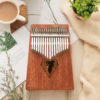 Thumb Piano Ranch Kalimba 17 keys Finger Mbira with Online 6 Free Lessons Solid Wood Mahogany Christmas Gifts