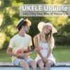 UKELE Concert Ukulele 23 Inch Ukelele Professional Wooden Beginner Instrument Bundle with Gig Bag for Starter