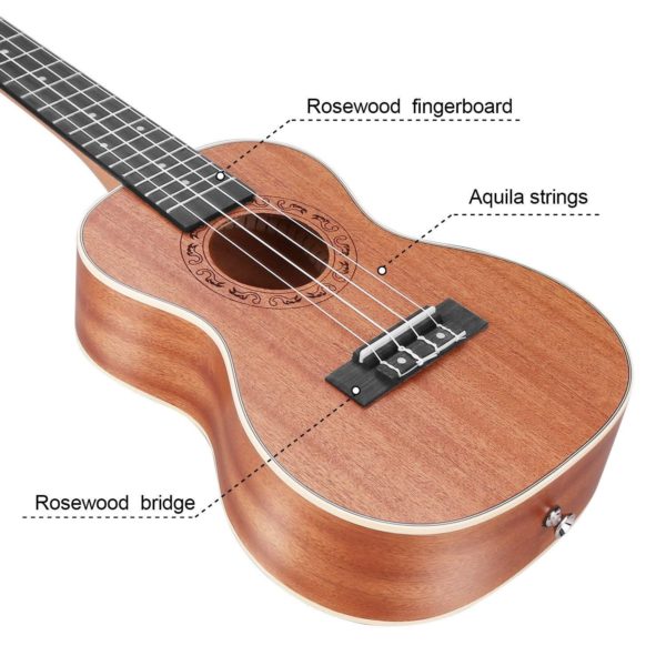UKELE 23 Inch Concert Ukulele Professional Beginner Instrument with Gig Bag