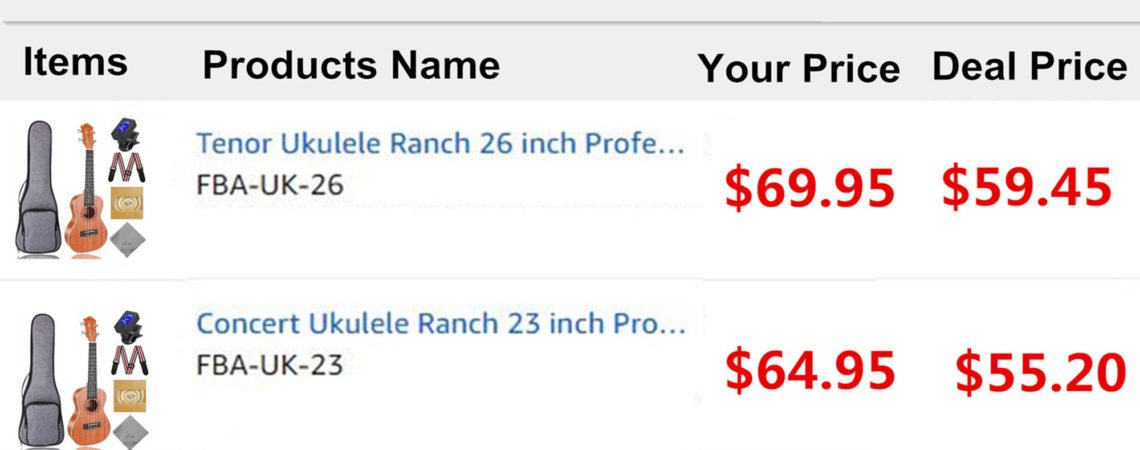 Right Now! Amazon 7-day Deal of Ranch Pro Ukulele Beginner Kit at the beginning of 2021!