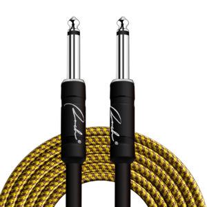 Ranch 10 Ft Straight To Straight Quarter Inch Heavy-Duty Guitar Cable – 20AWG Oxygen-Free Copper with Treble Insulator Shields and Nylon Braided